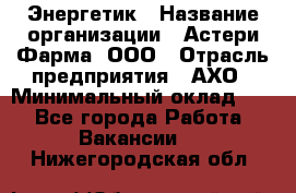 Энергетик › Название организации ­ Астери-Фарма, ООО › Отрасль предприятия ­ АХО › Минимальный оклад ­ 1 - Все города Работа » Вакансии   . Нижегородская обл.